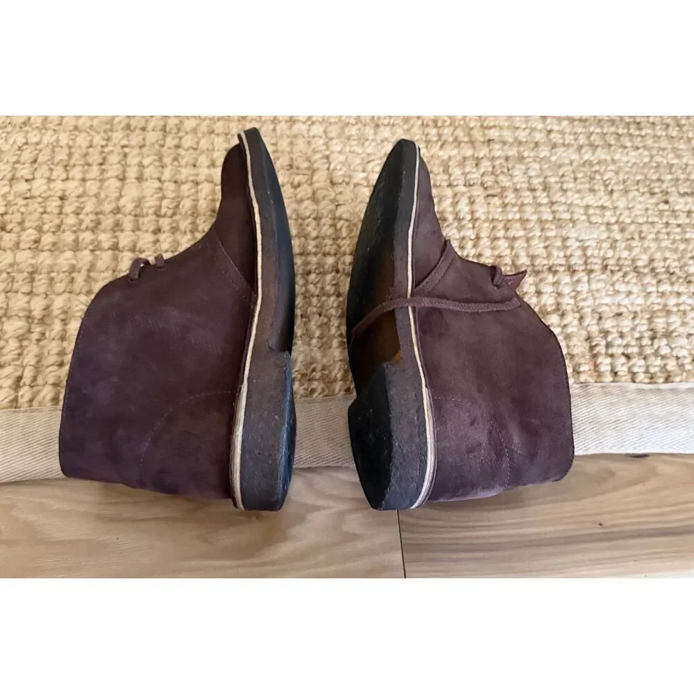 Clarks Originals Desert Boot Women’s 7 Brown Burgundy Suede Crepe Sole Chukka